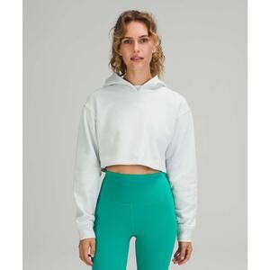 Lululemon All Yours Cropped Hoodie Ocean Air Blue Size 6 Oversized Sweatshirt